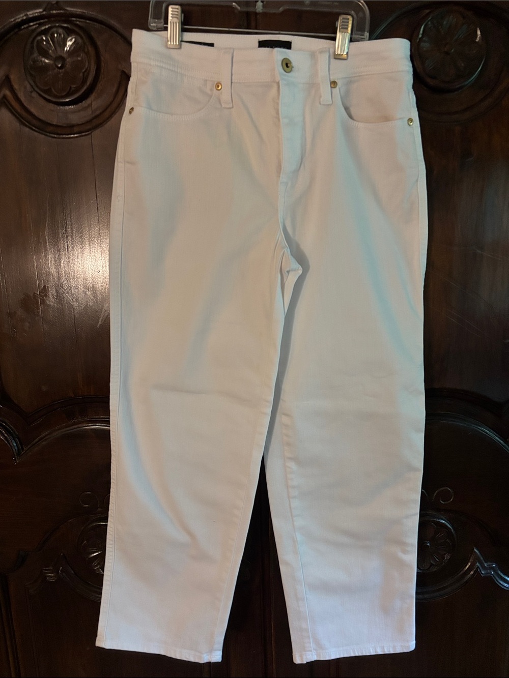 Talbots White Ankle Straight Jeans